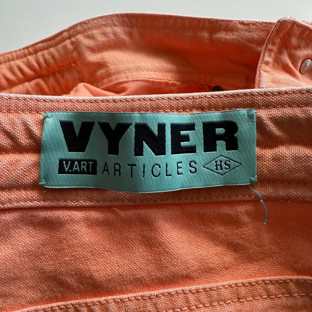 Vyner Articles Organic Cotton Denim‎ Raw Hem Karate Pants Jeans Orange 30 Waist